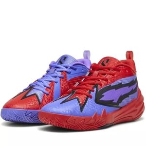 Stylish Red and Purple Athletic Sneakers